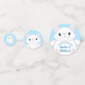 Kat Baby shower Kat blauw Confetti (Achterkanten)