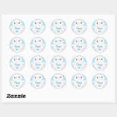 Kat Baby shower Kat blauw Ronde Sticker (Vel)