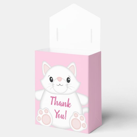 Kat Baby shower Kat Roze Bedankdoosjes (Geopend)
