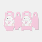 Kat Baby shower Kat Roze Bedankdoosjes (Uitgevouwen)