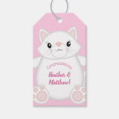 Kat Baby shower Kat Roze Cadeaulabel (Voorkant)