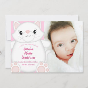 Kat Baby shower Kat Roze Kaart