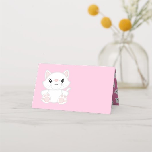 Kat Baby shower Kat Roze Plaatskaartje (Voorkant)