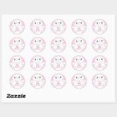 Kat Baby shower Kat Roze Ronde Sticker (Vel)
