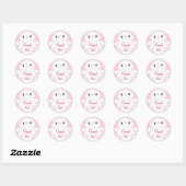 Kat Baby shower Kat Roze Ronde Sticker (Vel)