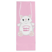 Kat Baby shower Kat Roze Wijn Cadeautas (Achterkant)