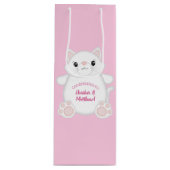 Kat Baby shower Kat Roze Wijn Cadeautas (Voorkant)