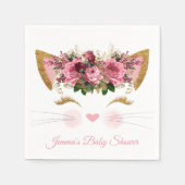 Kat Baby shower papieren servetten (Voorkant)