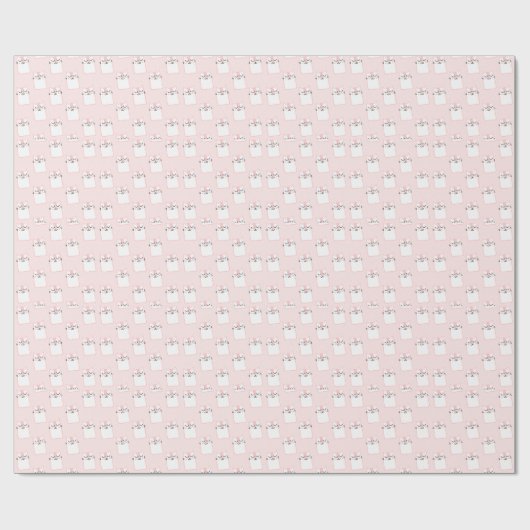 Kat Baby shower voor verklikkerij Cadeaupapier (Vlak)