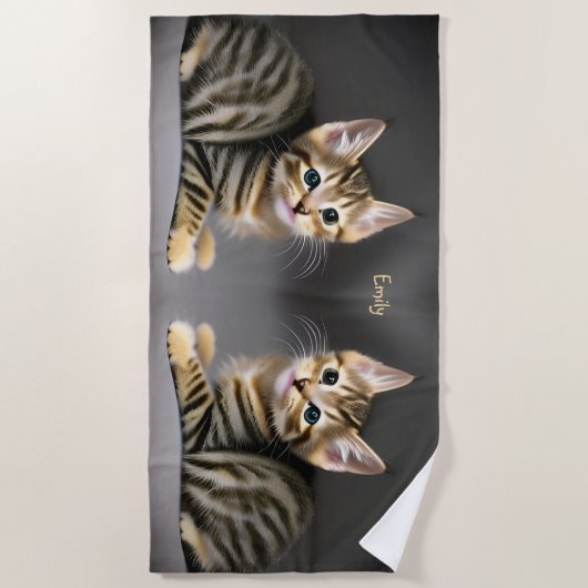 Kat-baby Strandlaken (Voorkant)