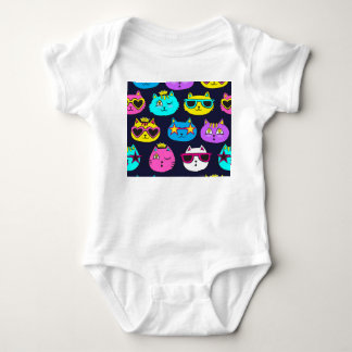 Kat badges, pop art textiel romper