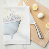 Kat badtijd theedoek (Quarter Fold)