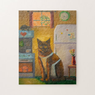 Kat Bakken Muffin in Cottage Keuken Legpuzzel