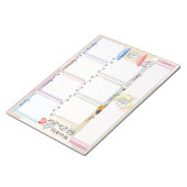 Kat-ballon Umbrella Multicolor wekelijks om lijst  Notitieblok (Schuin)