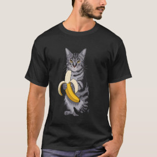 Kat Banaan Huisdier Kitten Dierenliefhebber Grappi T-shirt
