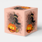 Kat Bang Door Pompoen Fun Halloween Karakter Bedankdoosjes (Achterkant)