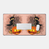 Kat Bang Door Pompoen Fun Halloween Karakter Bureaumat (Keyboard & Muis)