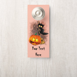 Kat Bang Door Pompoen Fun Halloween Karakter Deurhanger