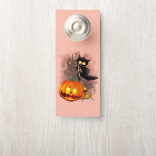 Kat Bang Door Pompoen Fun Halloween Karakter Deurhanger
