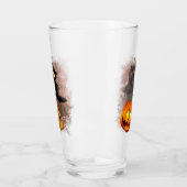 Kat Bang Door Pompoen Fun Halloween Karakter Glas (Links)