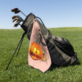 Kat Bang Door Pompoen Fun Halloween Karakter Golfhanddoek (Groen)