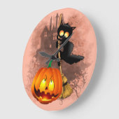 Kat Bang Door Pompoen Fun Halloween Karakter Grote Klok (Hoek)