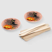 Kat Bang Door Pompoen Fun Halloween Karakter Handwaaier (Niet-gemonteerd)