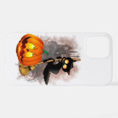 Kat Bang Door Pompoen Fun Halloween Karakter iPhone Hoesje (Achterkant horizontaal)