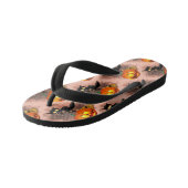 Kat Bang Door Pompoen Fun Halloween Karakter Kinder Teenslippers (Schuin)