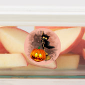 Kat Bang Door Pompoen Fun Halloween Karakter Labels (Aangebracht)