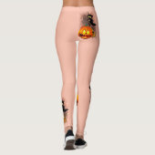 Kat Bang Door Pompoen Fun Halloween Karakter Leggings (Achterkant)
