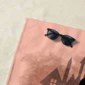 Kat Bang Door Pompoen Fun Halloween Karakter Strandlaken (In situ)