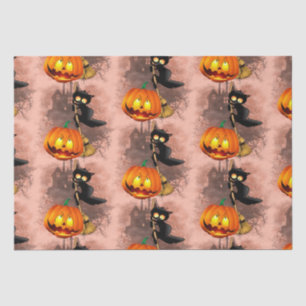 Kat Bang Door Pompoen Fun Halloween Karakter Tissuepapier