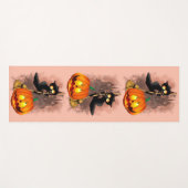 Kat Bang Door Pompoen Fun Halloween Karakter Yogamat (Voorkant (horizontaal))