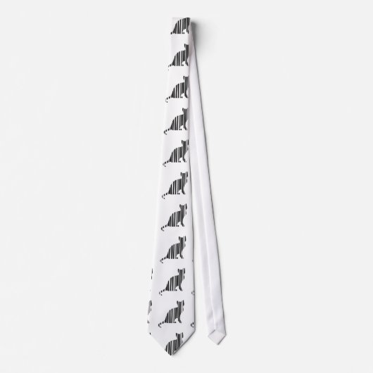 KAT BAR CODE Kittie Barcode Huisdier Patroon Ontwe Stropdas (Voorkant)