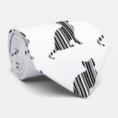 KAT BAR CODE Kittie Barcode Huisdier Patroon Ontwe Stropdas (Opgerold)