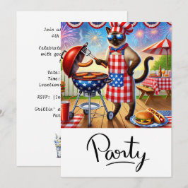 KAT Barbecue Feest 4 juli Onafhankelijkheidsdag  Kaart