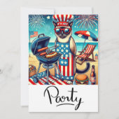 KAT Barbecuefeest 4 juli Onafhankelijkheidsdag Kaart (Voorkant)