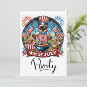 KAT Barbecuefeest 4 juli Onafhankelijkheidsdag  Kaart (Staand voorkant)