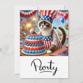 KAT Barbecuefeest 4 juli Onafhankelijkheidsdag Kaart (Voorkant)