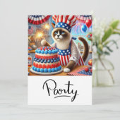 KAT Barbecuefeest 4 juli Onafhankelijkheidsdag Kaart (Staand voorkant)