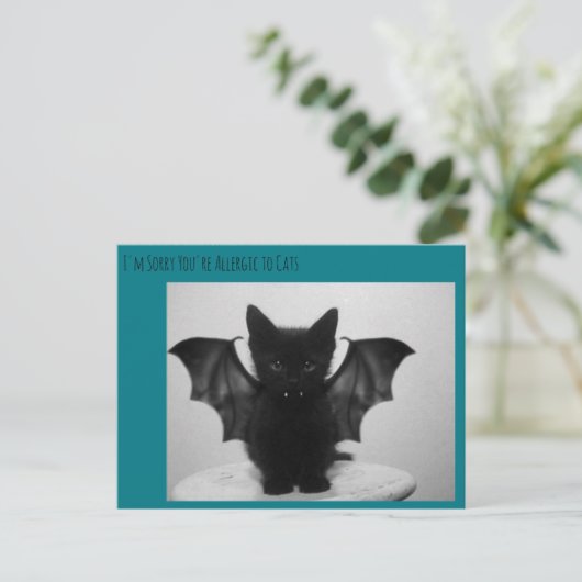 kat bat briefkaart (Staand voorkant)