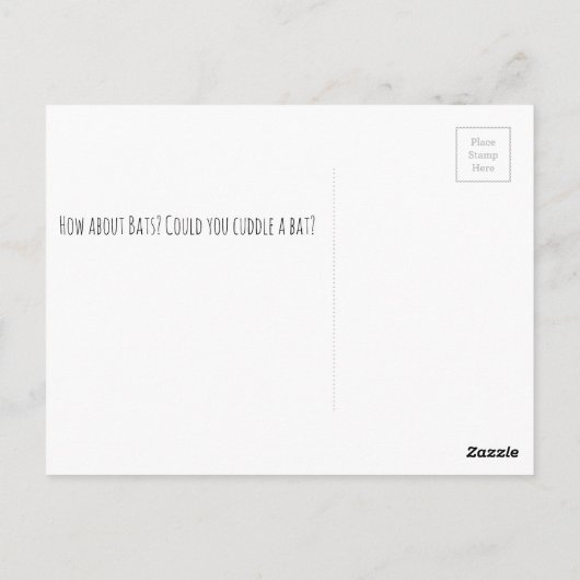 kat bat briefkaart (Achterkant)