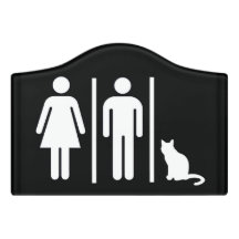Kat Bathroom Sign.