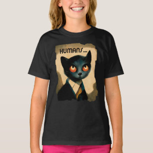 Kat bedekt door mensen Kunst voor kattenlade T-s T-shirt