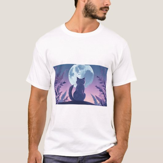 kat bedrukt t-shirt (Voorkant)