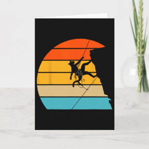 Kat Bergbeklimmer Boulder Sport Kunst Retro Rots  Kaart