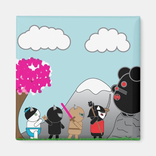 Kat beschermers vs. muismagneet magneet (Voorkant)