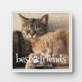 Kat Beste Vrienden Pawprint Een Foto Aangepaste Kl Fotoplaat (Voorkant)