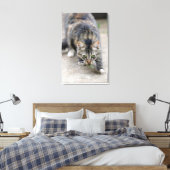 kat betrapte hagedis canvas afdruk (Insitu (Slaapkamer))